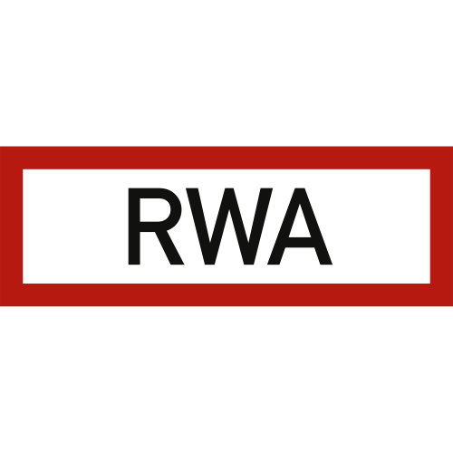 Schild RWA Anlagen